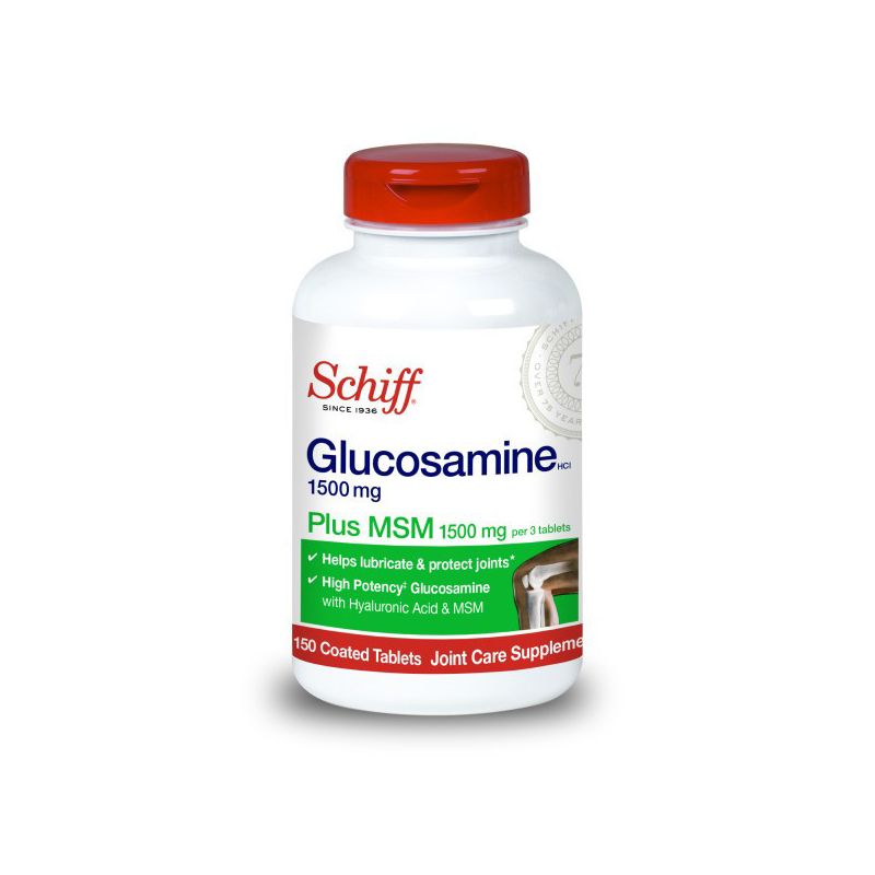 Schiff Glucosamine 1500mg Plus MSM and Hyaluronic Acid Tablets - 150ct, 1 of 4