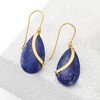 Ross-Simons Lapis and 14kt Yellow Gold Teardrop Earrings - 3 of 4