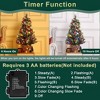 3/4.5 Ft Christmas Tree with 78 Multicolor Led Lights, Pre-Lit Artificial Christmas Trees with Potted Base - 4 of 4