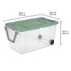 Racxily 2 Pack Extra Large Storage Bin, 40 Gallon Wheeled Plastic Storage Container with Handle - 3 of 4