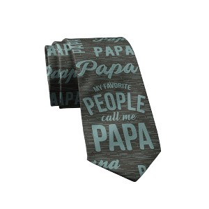 Crazy Dog T-Shirts My Favorite People Call me Papa Necktie Funny Ties Mens Novelty Neckties for Papa - 1 of 4