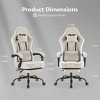 MAYEERTY Computer Gaming Chair with Lumbar Support Adjustable Height 360 Rotating Wheels Armrests and Headrests Included - 3 of 4