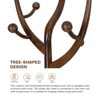Bekrvio 74” Freestanding Solid Wood Coat Rack Tree with Hooks,Heavy Duty Standing Coat Tree with Round Base for Clothes/Hat in Entryway Bedroom - 4 of 4