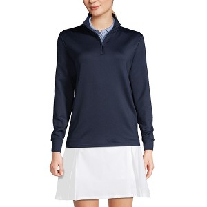 Lands' End Lands' End School Uniform Women's Quarter Zip Pullover - 1 of 2