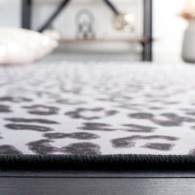 Black Faux Fur Rectangular 8' x 10' Hand-Knotted Rug