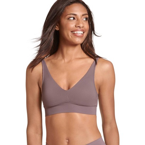 Jockey Women's Ecoseamfree Light Support Bralette Xl Dusty Mauve : Target