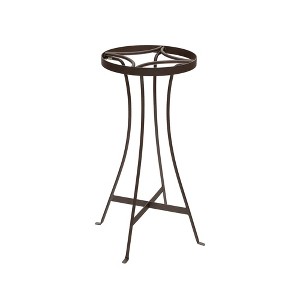 ACHLA Designs Rectangular Roman Bronze Powder Coated Finish Wrought Iron Indoor Planter Stand Black 11.25"x11.25"x24.5" - 1 of 4