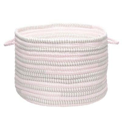 Colonial Mills Bella Nursery Basket, 14"x14"x10", Pink Grey