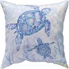 Manual Woodworkers and Weavers Sea Creatures Climaweave Throw Pillow, 18" x 18" Cushion in White/Blue Multi with Polyester Fill - 2 of 3