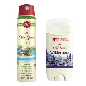 Old Spice Men's 4.3oz Fiji Antiperspirant & Deodorant + 3oz Wildnerness Deodorant - 1 of 4