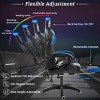 Hoffree Massage Gaming Chair Ergonomic Office Chair with Bluetooth Speaker & RGB Light Blue Black - 2 of 4