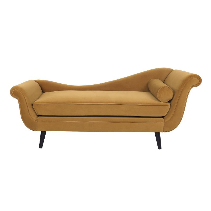 Calvert Contemporary Scroll Arms Velvet Chaise Lounge - Christopher Knight Home, 1 of 11