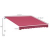 Sapphtopaz 13' x 8' Retractable Awning Manual Patio Awnings Sunshade Shelter UV & Water-Resistant with Manual Crank Handle - 3 of 4