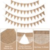 Unique Bargains Birthday Parties Halloween Decoration Cotton and Linen Burlap Triangle Flag Banner Cream 48 Pcs - 4 of 4