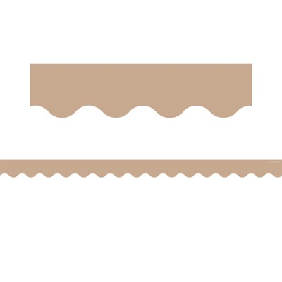Teacher Created Resources Light Brown Scalloped Border Trim, 35 Feet (Pack of 6)