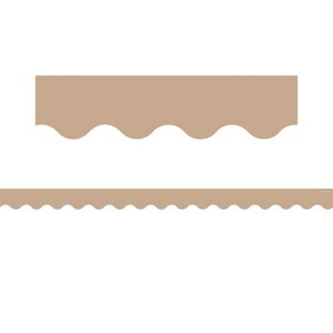 Teacher Created Resources Light Brown Scalloped Border Trim, 35 Feet (Pack of 6) - 1 of 1