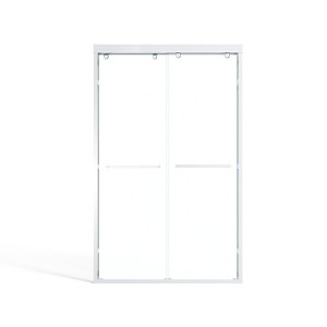 Cesicia 48x75 inches Matte Black Double Sliding Shower Door - 1 of 4