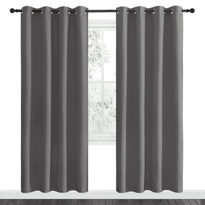 NICETOWN Grommet Top Blackout Curtains, Thermal Insulated Noise Reducing Window Drapes (Set of 2)
