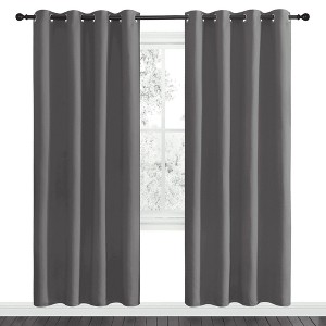 NICETOWN Grommet Top Blackout Curtains, Thermal Insulated Noise Reducing Window Drapes (Set of 2) - 1 of 4