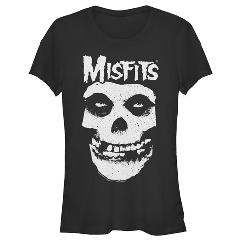 Junior's Misfits Classic Fiend Skull Logo T-Shirt - Black - Large
