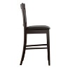Black and Espresso Upholstered Counter Height Stools (Set of 2) - 4 of 4