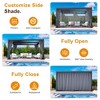 Heynemo Louvered Pergola, Outdoor Metal Canopy with 2 Independently Adjustable Louver Roof, Patio Pergola with Curtains & Netting - 4 of 4