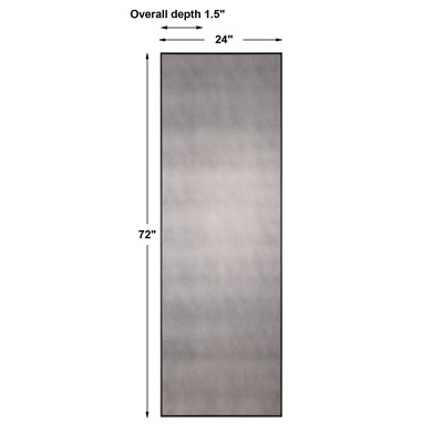 Black Full Length Rectangular Wood Mirror