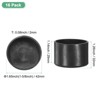 Unique Bargains Non-Slip PVC Chair Leg Caps Floor Protectors for Folding Chairs Black - 3 of 4