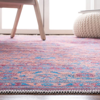 Serapi Gold and Blue Reversible Washable Viscose Area Rug 8' x 10'