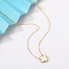 18K Gold Plated Four Leaf Clover Necklace Lucky Charm Jewelry Gift - 3 of 4