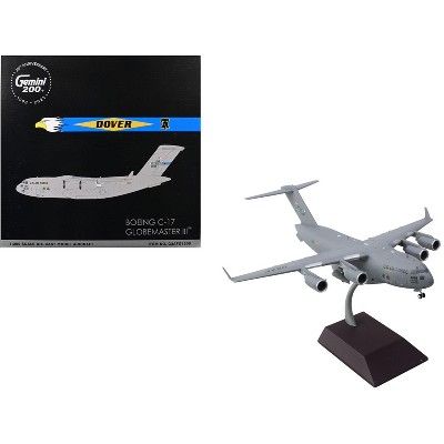 Boeing C-17 Globemaster III Transport Aircraft "Dover Air Force Base" US Air Force Gray 1/200 Diecast Model Airplane GeminiJets