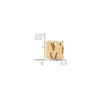 Black Bow Jewelry Letter M Bead Charm in 14k Yellow Gold Plated Sterling Silver - 3 of 4