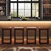 Bar Stools Set of 2, 24.6" Upholstered Counter Height Bar Stools with Metal Frame & Footrest - 3 of 4
