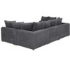 TiramisuBest Haven 6-Piece Modular Corduroy Sectional Sofa, Modern U-Shaped Design with Comfortable Gray Upholstery for Living Rooms - 4 of 4