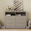 6 Drawer Dresser for Bedroom, Farmhouse Chest of Drawers with 2 Open Shelves and Fluted Doors, Home Storage and Organization for Living Room - 4 of 4