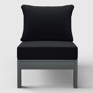 WestinTrends  Avalon Outdoor HDPE Deep Seating Modular Armless Patio Chair with Patio Cushions - 1 of 4