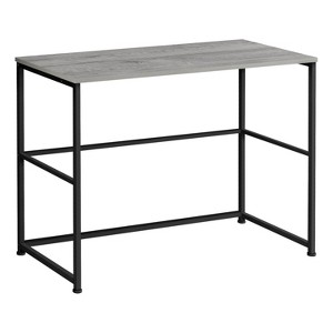 Monarch Specialties Computer Desk Home Office Laptop Left Right Set-Up Storage Drawers 40InchL Work Metal Laminate Grey Black Contemporary Modern - 1 of 4