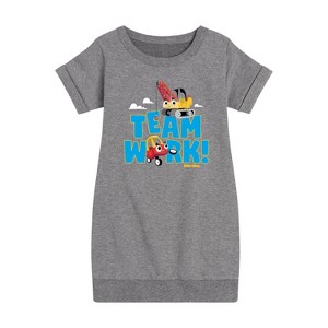 - Little Tikes - Teamwork Makes the Dream Work Graphic Short Sleeve Fleece Dress - 1 of 4