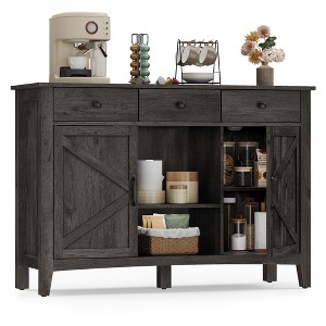 VASAGLE Farmhouse Buffet Cabinet with Detachable Wine Rack, Sideboard Cabinet with Adjustable Shelves - 1 of 4