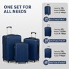 Hynes Eagle Luggage Set of 3 Hardside Suitcase Sets with TSA Lock 4 Spinner Wheels Trolley Travel Case  20" 24" 28" Blue - 2 of 4