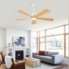 TOBILI Hot sales 52 Inch Modern Ceiling Fan With 3 Color Dimmable 5 Solid Wood Blades - 4 of 4