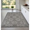 Charcoal and Gray Medallion Power Loom Area Rug - 2 of 4