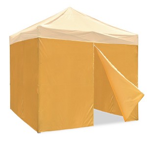 InstaHibit Set of 4 Sidewall Fits 10x10ft Canopy Tent with Zipper UV30+ Outdoor Party Yellow - 1 of 4