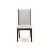 East West Furniture LAP8T05 LANCY Parson Chair with ANTIQUE WALNUT Leg and GREY FABRIC COLOR - Set of 2 - 3 of 4
