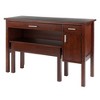 2pc Emmett Desk Set with Bench Walnut - Winsome - 3 of 4