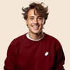 Dalix Ghost Embroidered Crewneck Long Sleeve Sweatshirt Fleece Men - 3 of 4