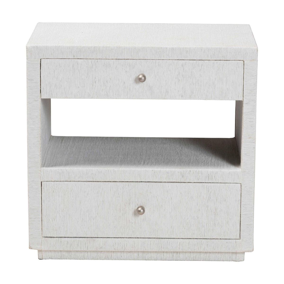 bali & pari Kai Grasscloth End Table White - thumbnail 3