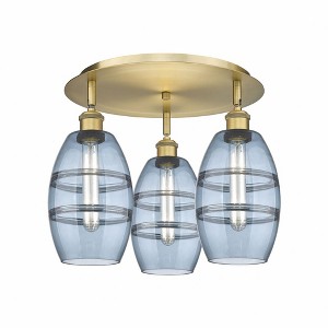 Vaz - 3 Light Flush Mount In Industrial Style-9.13 Inches Tall and 17.63 Inches Wide - 1 of 1