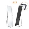 Lyngins 59" Arched Full Length Mirror, Nano Glass Standing Mirror with Stand, Aluminum Alloy Frame Full Body Mirror, Wall-Mounted/Floor Mirror - 3 of 4