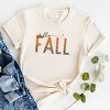 Simply Sage Market Leopard Hello Fall Short Sleeve Tee - M - Cream - 3 of 4